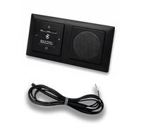 Busch Jäger 8217U-101 Balance Si Radio encastrée DAB+ Bluetooth (dans and out) Noir mat -915 Kit complet avec haut-parleurs, caches et cadre + antenne de projection EBROM de 0,9 m pour optimisation de