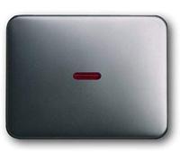 Busch-Jaeger alpha nea bascule contrôle avec 1789-20 calotte rouge platine, Bouton + interrupteur, Argent