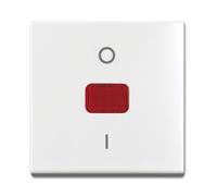 Busch-Jaeger Bascule calotte 0-1 blanc alpin 2508-914 Busch-balance SI, Bouton + interrupteur, Blanc