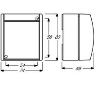 Busch-Jaeger basculer, Bouton + interrupteur, Blanc