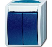 Busch-Jaeger Bouton-poussoir double 2621 WN-53-205-101 2CKA001484A0374