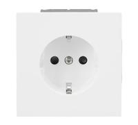 Busch-Jaeger Busch-art EUCBF-44G Prise Schuko linéaire 16 A 250 V Blanc studio Protection de contact plate Bornes enfichables sans vis IP20