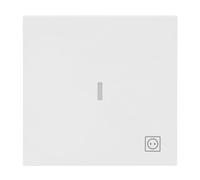 Busch-Jaeger Busch-art Linear Bascule avec symbole de prise Blanc mat | 1789 ST-44M Petite cloche transparente pour interrupteur/bouton-poussoir, fixation à griffes encastrée, IP20, 69,5 x 69,5 mm