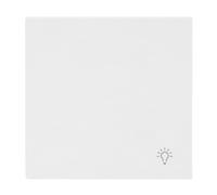 Busch-Jaeger Busch-art Linear Bascule avec symbole lumineux Blanc studio | Pour interrupteur/bouton, bascule simple, fixation à griffes encastrable, indice de protection IP20, l 69,5 x H 69,5 mm