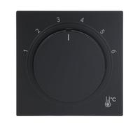 Busch-Jaeger Busch-art Linear Disque central multimédia Noir mat | Pour régulateur de température ambiante, bouton rotatif, avec impression échelle 1..6, 1794 R-45M