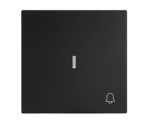 Busch-Jaeger Busch-art Linear Interrupteur à bascule avec symbole | Petit couvercle transparent - Interrupteur à levier unique - Fixation à griffes - IP20 - 69,5 x 69,5 mm