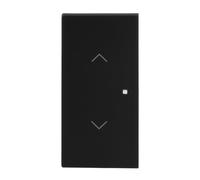Busch-Jaeger Busch-art Linear Interrupteur à bascule double Noir mat | Avec symbole de store et cloche transparente, fixation à griffes, KNX/free@home, IP20, l 34,6 x H 69,5 mm, 6232-20-45M