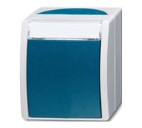 Busch-Jaeger Busch-Jaeger Interrupteur va-et-vient AP avec plaque nominative 2601/6 WN-53 Quantité:1