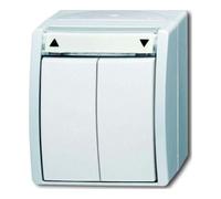 Busch Jaeger Jalousieschalter 2601/4 W-54 alpin blanc surface de l'océan