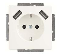 Busch-Jaeger Busch-Jaeger Prise SCHUKO 2x USB 20 EUCB2USB-884 Quantité:1
