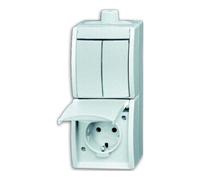 ABB Busch-Jaeger Combo Switch Socket Outlet IP44 Series - 2CKA001684A0328