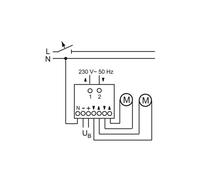 Busch-Jaeger Busch Jaeger Relais de séparation 2f. pour moteur à courant continu 6415/24, Bouton + interrupteur
