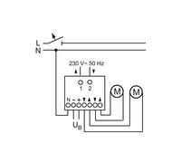 Busch-Jaeger Busch Jaeger Relais de séparation 2f. pour moteur à courant continu 6415/24, Bouton + interrupteur