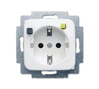 Busch-Jaeger Disjoncteur différentiel blanc alpin 3120 EUCB-214 Reflex SI, Bouton + interrupteur, Blanc