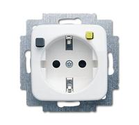 Busch-Jaeger Disjoncteur différentiel blanc alpin 3120 EUCB-214 Reflex SI, Bouton + interrupteur, Blanc