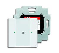 Busch-Jaeger Elément de commande simple Busch-Jäger avec coupleur de bus fourni 6125/01-84, Bouton + interrupteur, Blanc