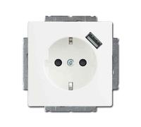 Busch-Jaeger Future Linéaire Prise Blanc Studio Mat Avec Chargeur USB Chargeur