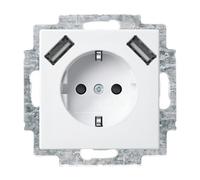 BUSCH-JAEGER Insert USB/prise 20 EUCBUSB-914, BS, blanc alpin
