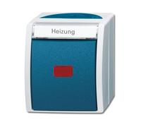 Busch-Jaeger Interrupteur de chauffage d'urgence, Bouton + interrupteur, Gris, Vert