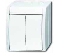 Busch-Jaeger Interrupteur de série, Bouton + interrupteur, Blanc