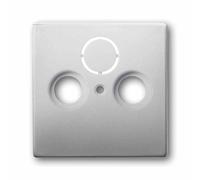BUSCH-JAEGER Plaque centrale prise ant. 2f pur inox edst mt