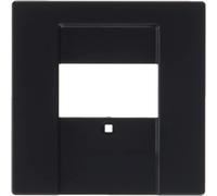 1766-885 Cover Plate TAE 1 gang black matt - 63x63