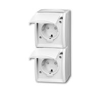 Busch-Jaeger Prise de courant,verticale,double 20-02 EBW-54 2CKA002084A0722
