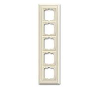 Busch-Jaeger Rahmenlos 4011395219294 Cadre de finition 5 prises Ivoire