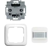 Busch-Jaeger Reflex SI switch set with motion sensor extension, relay insert and cover frame