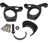 Busch & Müller 470SHPB Support de guidon pour phare dynamo, convient aussi pour écran Shimano, noir (1 pièce)