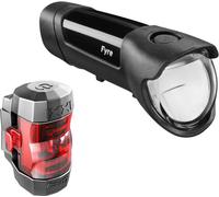 Busch + Müller IXON Fyre + IXXI LED Set d'éclairage vélo, 30 lux avant, rechargeable par USB, homologué StVZO, supports inclus