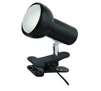 'Busch Pince lampe "EIFFEL, R80, 1er Spot E27 avec Interrupteur, Noir avec Chrome poignet jusqu'à 75 W