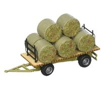 Busch Remorque agricole 44930 chargée de balles rondes de foin Échelle HO (1:87)