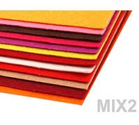 BUSDUGA 486090 Lot de 12 feuilles de feutrine décorative 20 x 30 cm Format A4 290 g/m² Épaisseur 1,5-2 mm