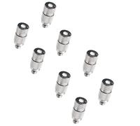 Buse à jet haute pression, Lot de 50 buses for systèmes brumisation refroidissement extérieurs, haute pression, anti-goutte, nettoyables, filetage 3/16"(Stainless Steel,2 Sections 0.3mm Orifice Dia)