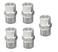 Buse à jet plat en acier inoxydable, Buse de pulvérisation à ventilateur plat en acier inoxydable, 1/8 et 1/4 BSPT, plusieurs tailles, 5 pièces(65°,1/8 (hole diameter 1.3mm))