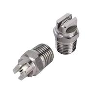 Buse à jet plat en acier inoxydable Buse de pulvérisation d'eau à Jet plat en forme de V, buse de pulvérisation d'eau haute pression à 1/4 degrés for le nettoyage et le lavage, 110(1I8-2501)