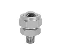 Buse à jet plat en acier inoxydable Buse de ventilateur réglable en acier inoxydable 304, adaptateur universel à rotule 155° avec 1/4"(3I4 and 1I2)