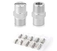 Buse à jet ventilé, Buse de pulvérisation en éventail acier inoxydable 304, filetage BSPT 1/8, 1/4, 65/80/95/110 degrés, externe, 9,5 mm, 110°(1/8 External Thread 9.5mm (Bore Diameter 1.4mm),65°)