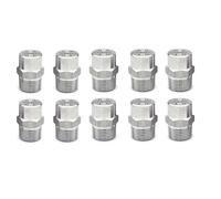 Buse à jet ventilé, Embout - 1/8, 1/4, 3/8, 1/2 BSPT mâle Acier inoxydable 304 Angle de pulvérisation 65° Nettoyage N° 04 : 1/410 pièces(No.40: 3/8 (4.0 Mm Aperture),10pcs)