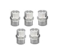 Buse à jet ventilé, Embout - 1/8, 1/4, 3/8, 1/2 BSPT mâle Acier inoxydable 304 Angle de pulvérisation 65° Nettoyage N° 04 : 1/410 pièces(No.05: 1/8 (1.4 Mm Aperture),5pcs)