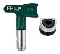 Buse airless 310 Fine Finish à Basse Pression, réduction des Projections, buse de pulvérisation réversible Compatible avec Wagner, Construction métallique pour Peinture et Usage fréquent