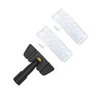 Buse amovible avec tampon en microfibre lavable - Pièce de rechange pour carrelage de salle de bain et surfaces de cuisine - Buse portable pliable pour nettoyeur vapeur