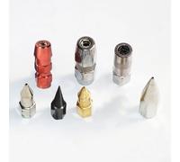 Buse anti-explosion de graisse lourde avec bouche plate et design à bille en acier pour une distribution de graisse haute performance dans les tâches d'entretien (bouche pointue blanche)