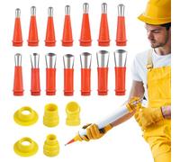 Buse Applicateur Joint Silicone, 19 Pièces Embout Silicone, Embout Cartouche Silicone Nouveauté 2024 Universel Buse Calfeutrage, Buse D'extension D'étanchéité, Ensemble D'embouts D'étanchéité