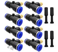 Buse Arrosage, Dujelixa 8 pièces buse de brumisation en laiton connectez 10 mm tube + 4 pièces blocage pour la désinfection, la réduction de la poussière, le refroidissement, l'humidification