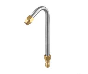 Buse coudée en acier inoxydable pour nettoyeur haute pression 30° 90° en forme de U pour baguette d'extension de lance, pointe de pulvérisation haute PSI pour le nettoyage des zones difficiles à
