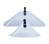 Buse coupe-vent pour pulvérisateurs électriques agricoles, 2 pièces, tête simple ou double, fixation flexible, couverture améliorée de pulvérisation, utilisation agricole et serre (double tête)