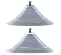 Buse coupe-vent pour pulvérisateurs électriques agricoles, 2 pièces, tête simple ou double, fixation flexible, couverture améliorée de pulvérisation, utilisation agricole et serre (tête unique)