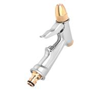 Buse D’arrosage en Alliage de Zinc et Cuivre, Embout 8mm Argenté | Commande Main, Rinçage Rapide, pour Allée, Pelouse, Murs et Carrelages